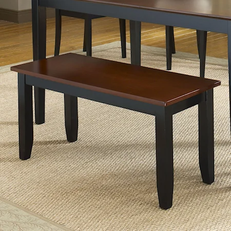 Black/Merlot Dining Bench